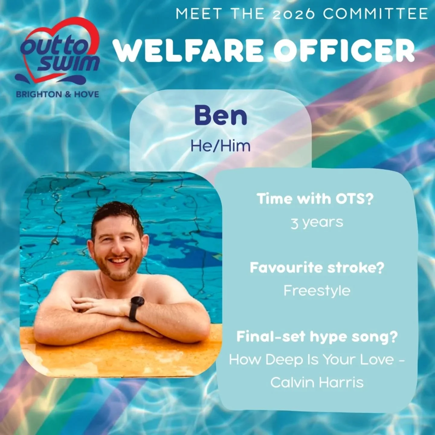 Next up in our Meet the Committee series is Ben, our Welfare Officer! 💙🌊 

As Welfare Officer, Ben is the first point of contact for any safeguarding concerns, ensuring everything is handled correctly and in line with club governance. 

He acts ind