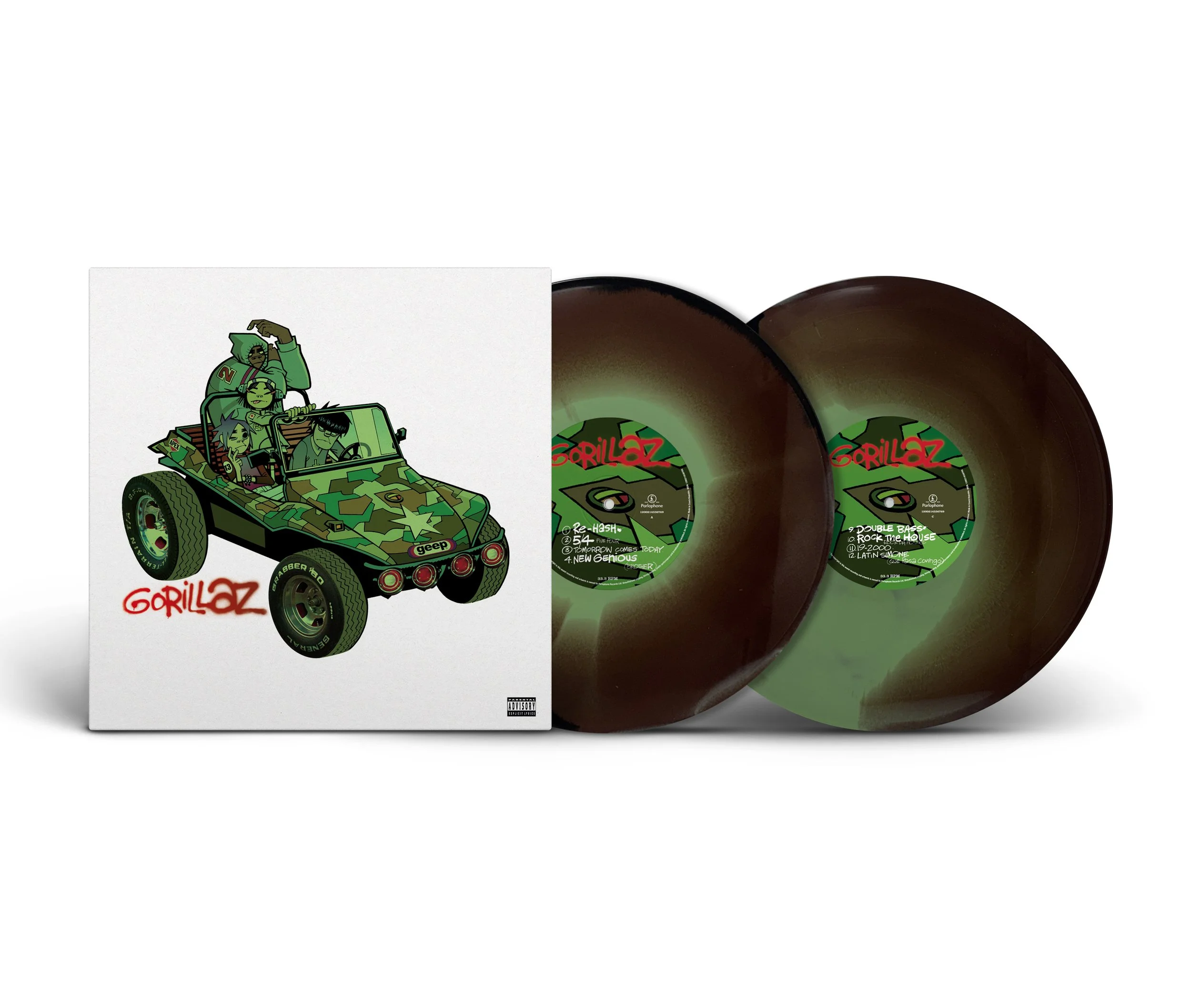 Gorillaz - Gorillaz (2LP) - on Hand Pressed, Bespoke 3 Coloured Vinyl. To Be Released 4th December.