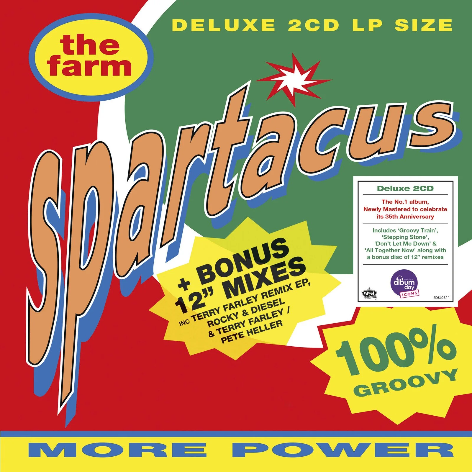 The Farm - Spartacus - Available on Tri-Colour vinyl and 2CD in Deluxe 7" sized packaging.  ***National Albums Day, Saturday, 17th October Exclusive***