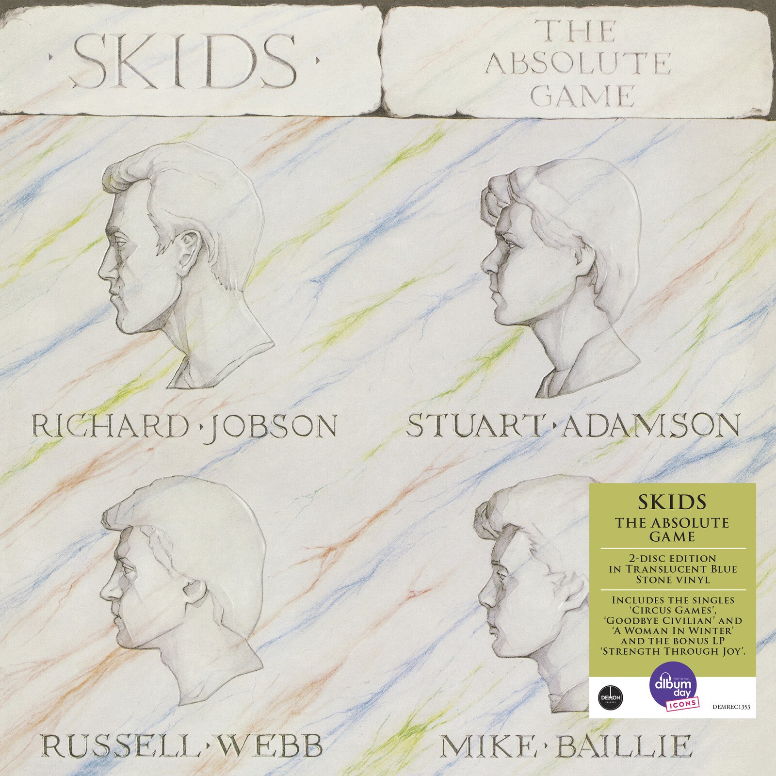The Skids - The Absolute Game (45th Anniversary Blue Stone  Translucent Vinyl)  ***National Albums Day, Saturday, 17th October Exclusive***