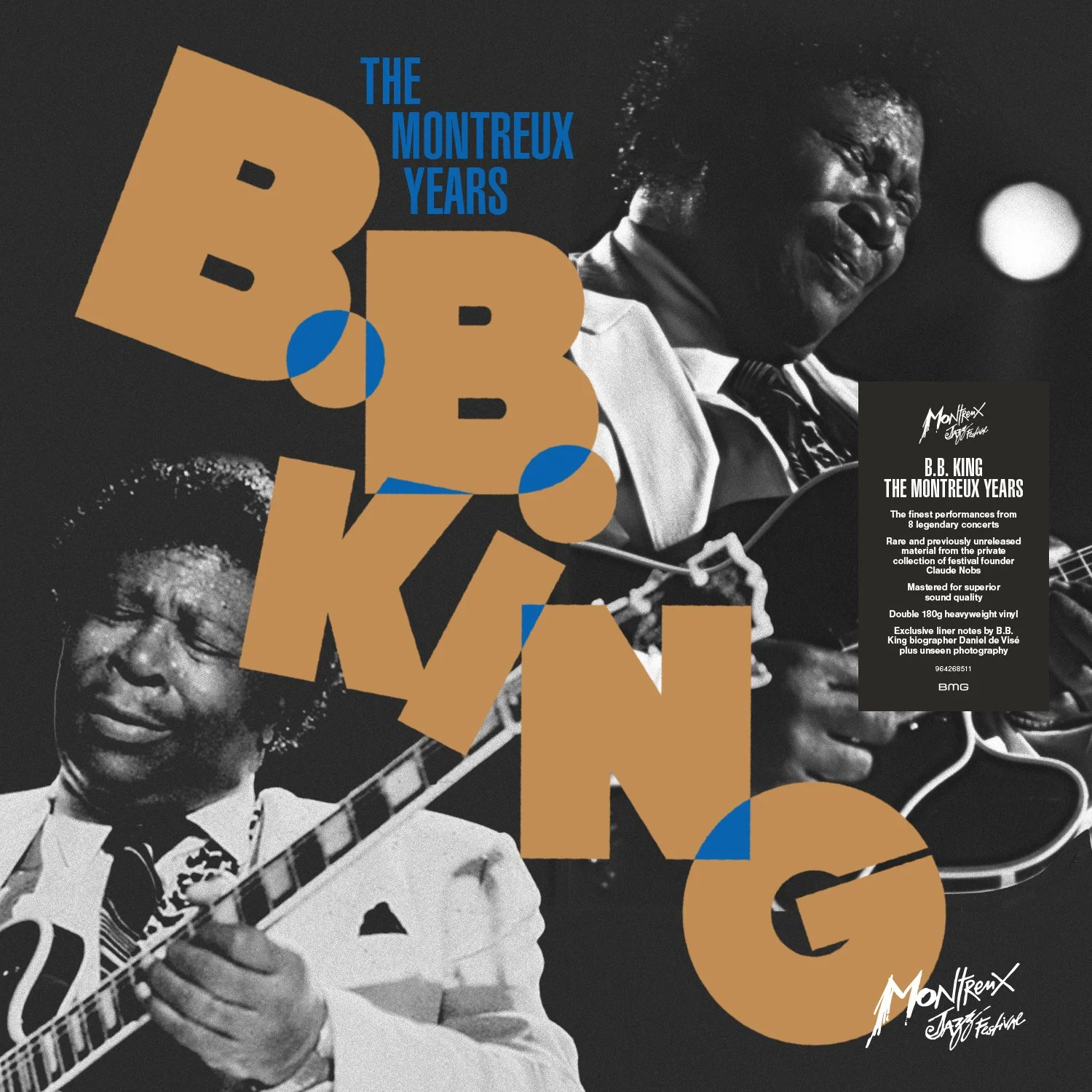 B.B. King - The Montreux Years (Live) - 2LP 180g black vinyl in gatefold sleeve with printed inner sleeves. To be released 20th November.