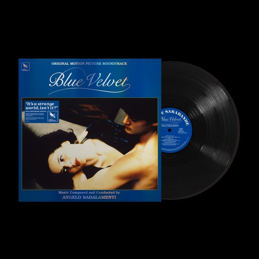 Angelo Badalamenti - Blue Velvet Original Motion Picture Soundtrack - 40th Anniversary Edition 1LP vinyl, in a collectable Rainbow Foil Jacket. Released 4th September 2026.