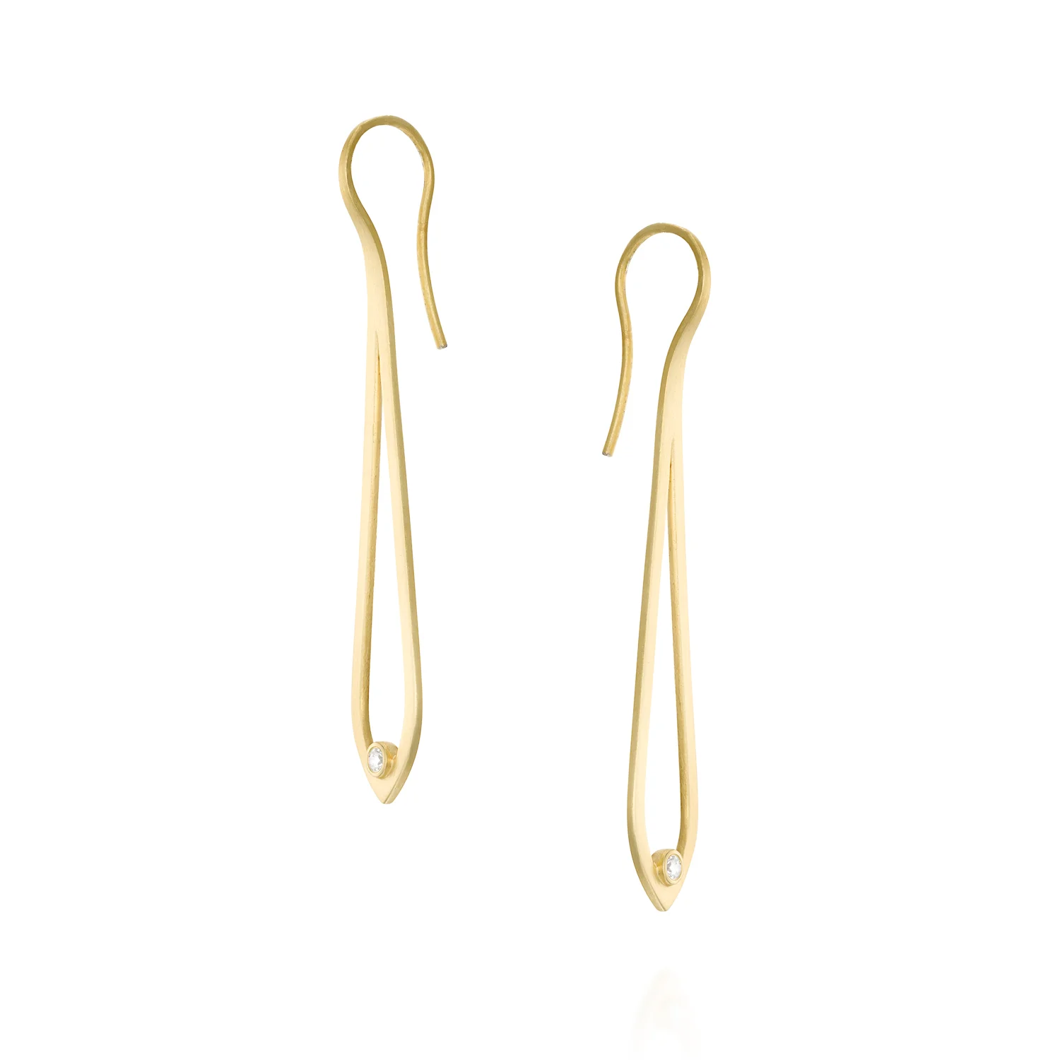 Shooting star diamond Earrings in 18k Yellow Gold2