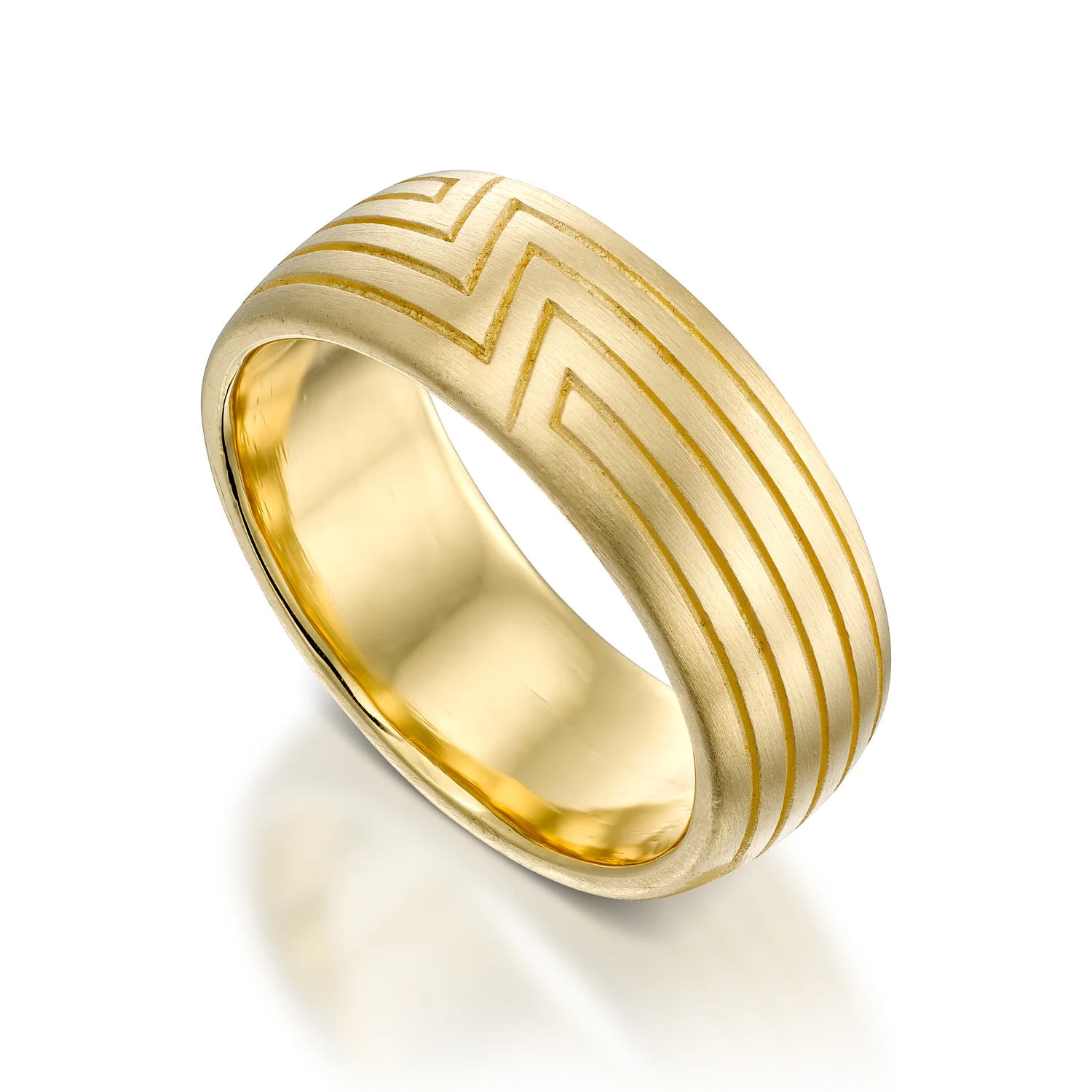Lightening Ring 18k Yellow Gold Band