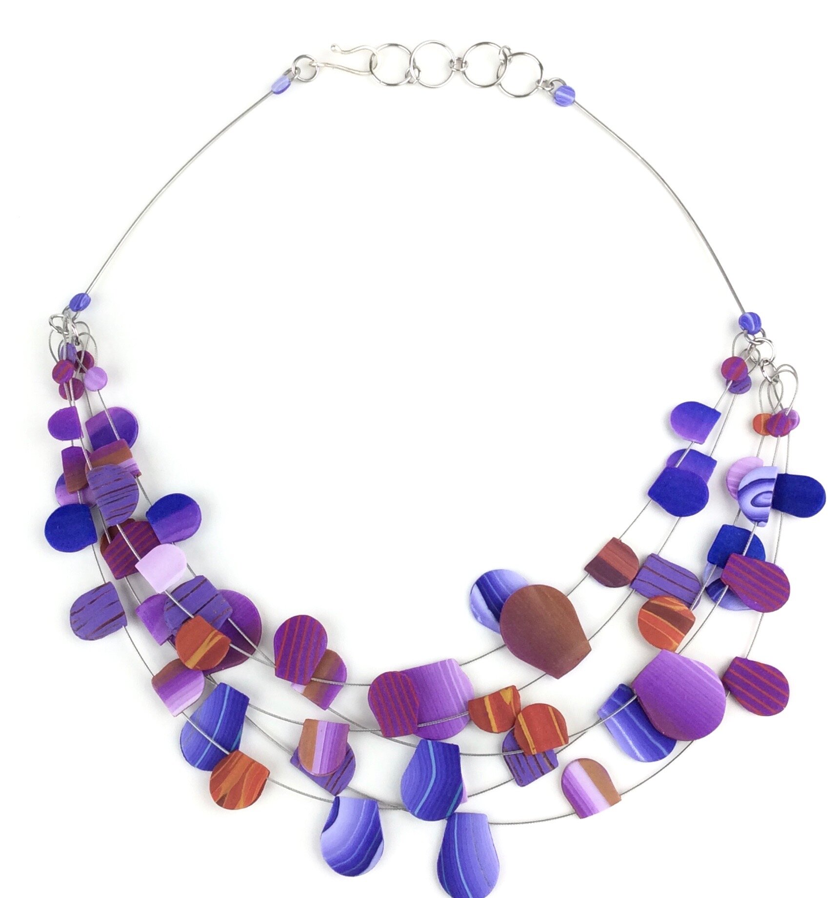 Made in USA Details about   Purple Fabric Necklace 