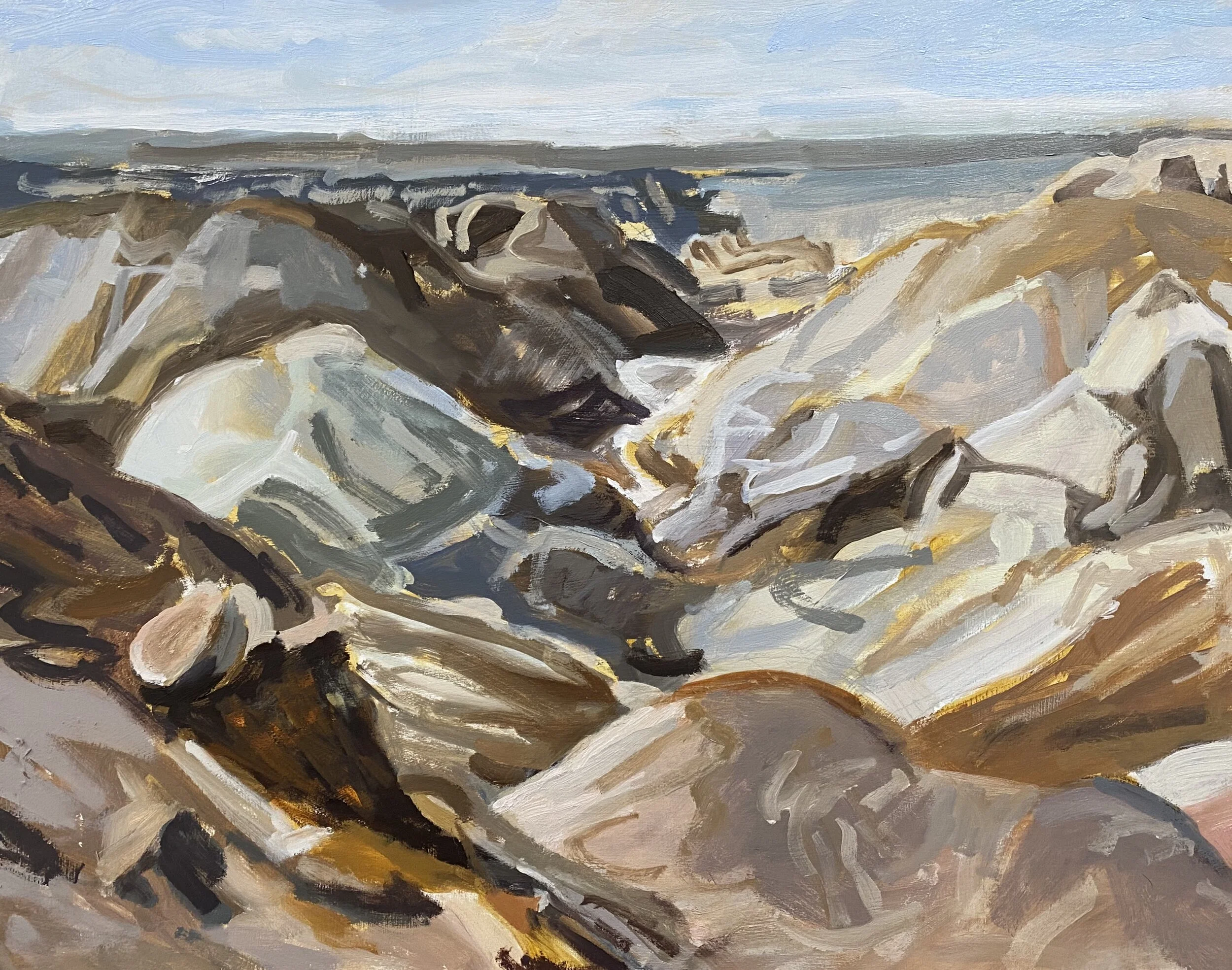 Brown Mesa, Oil on Board, 11" x 14", 2021