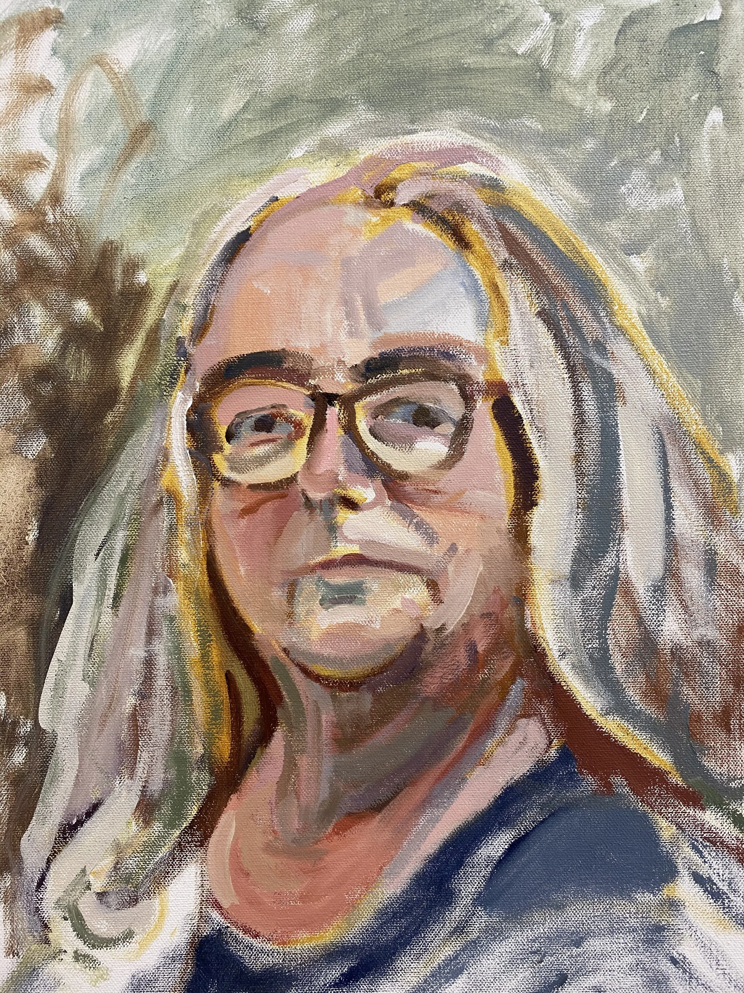 Selfie, Oil on Canvas, 16" x 20", 2020