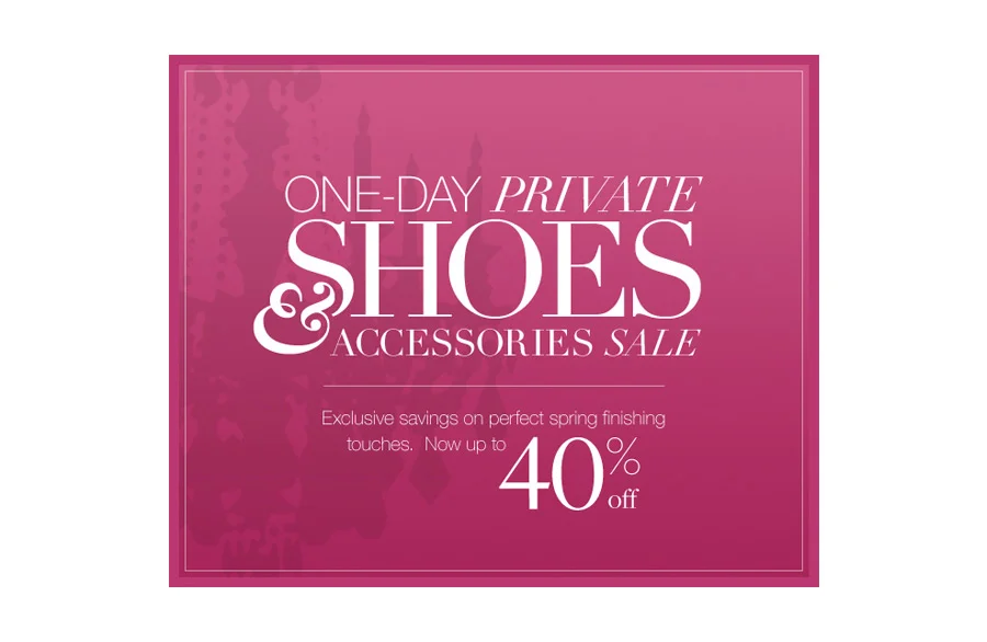  Email Blast | Shoes &amp; Accessories 