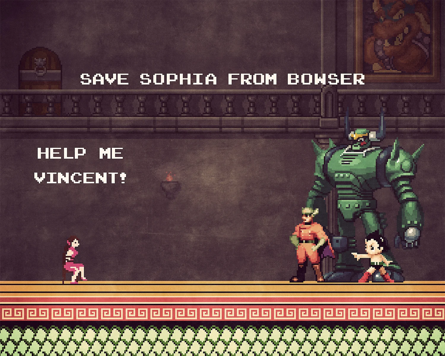 Kung Fu x Super Mario x Astro Boy x Pluto x Big X mashup