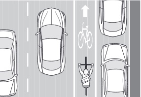 Striped Bike Lane