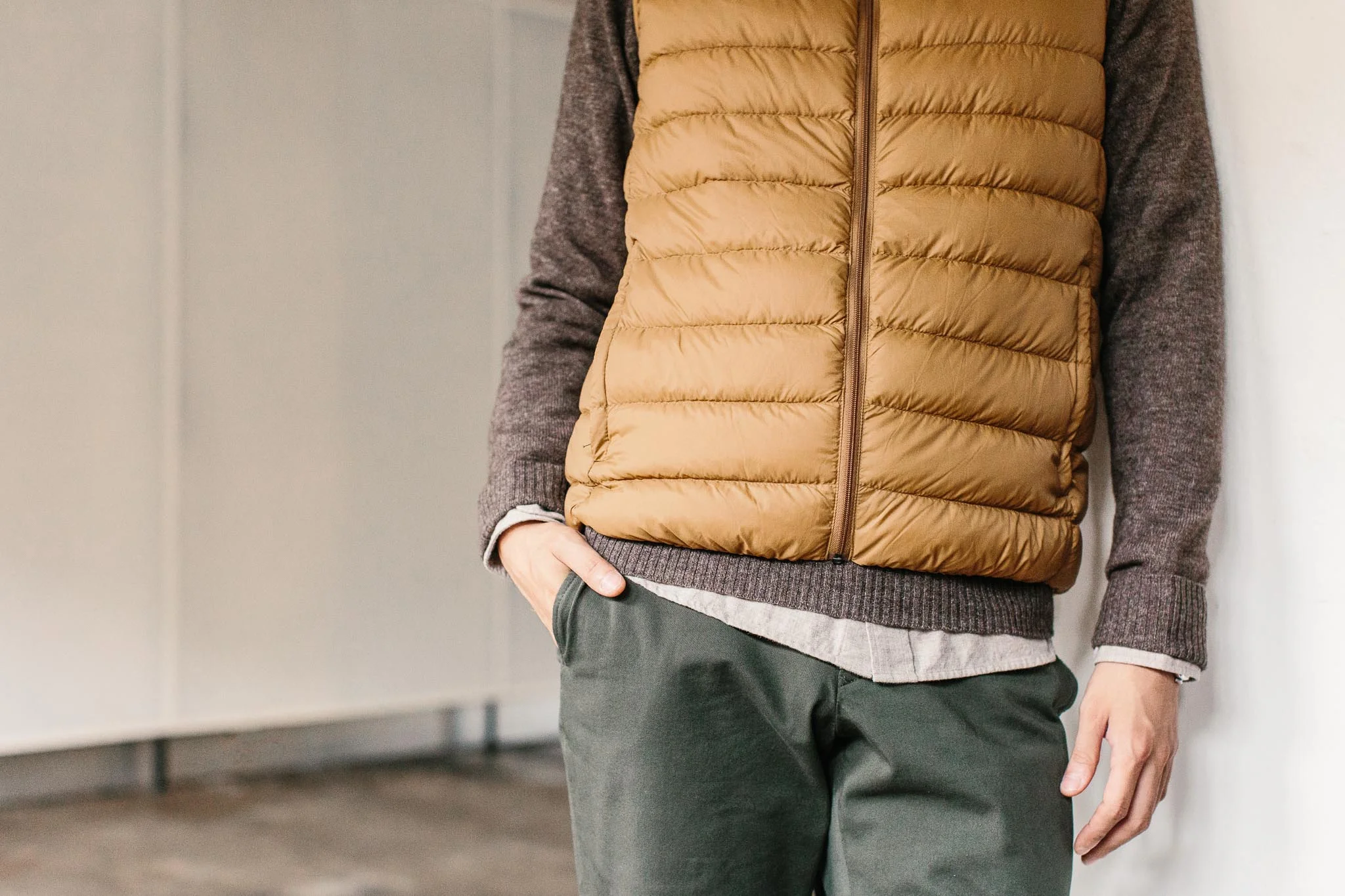 muji down vest