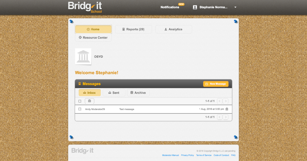 Original site home page (2014)
