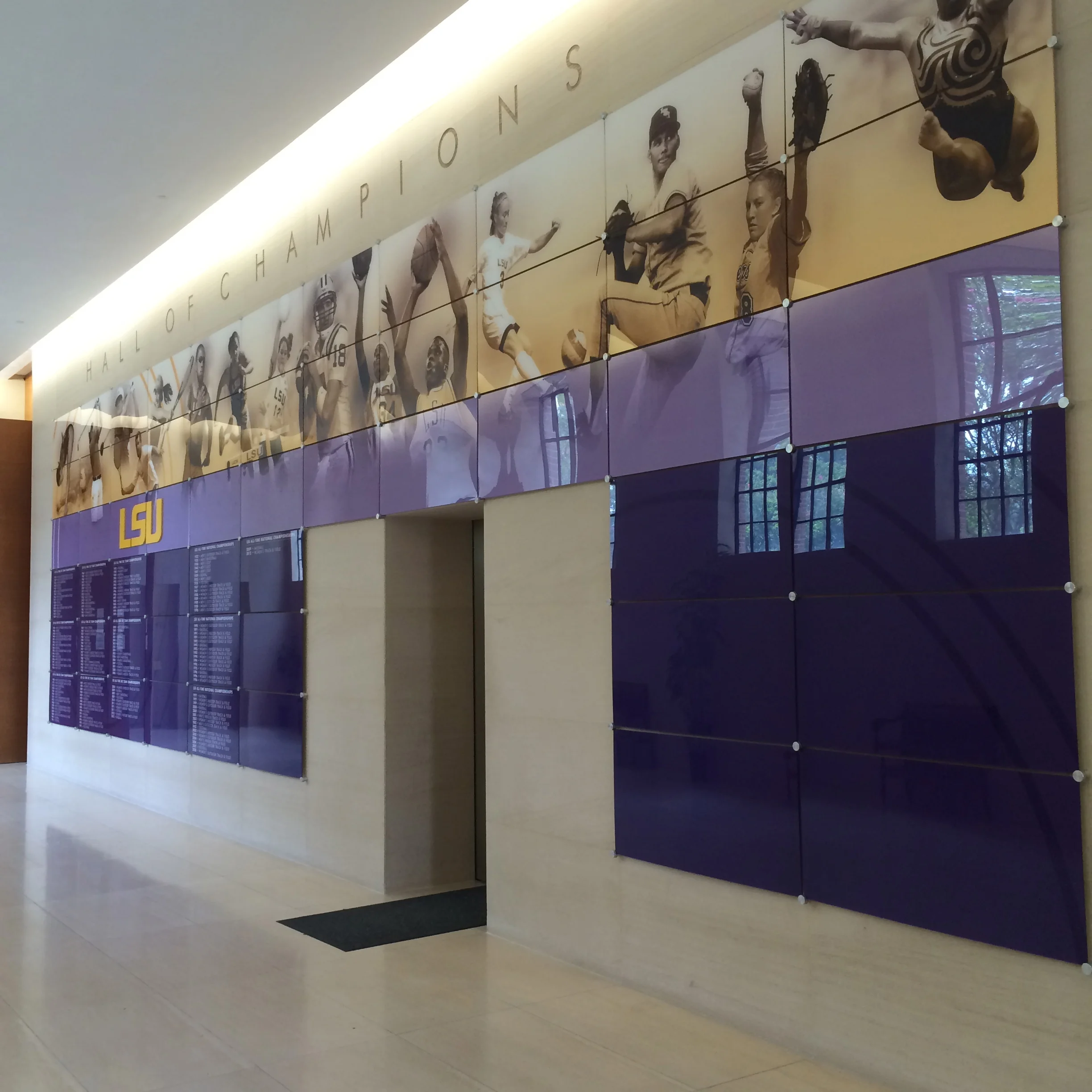 LSU's Hall of Champions in the Cox Communications Academic Center for Student-Athletes