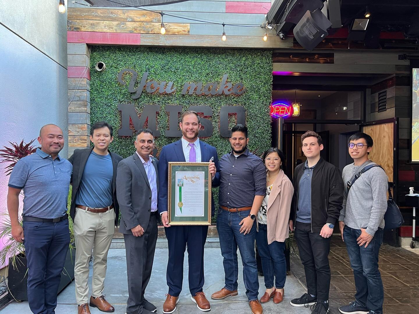 Thankful and grateful to be supported by this crew tonight. Thank you @ash_kalra for this California Legislature State Assembly member resolution and for the Leadership in Advocacy Award. I&rsquo;m honored to have been considered with all the award r