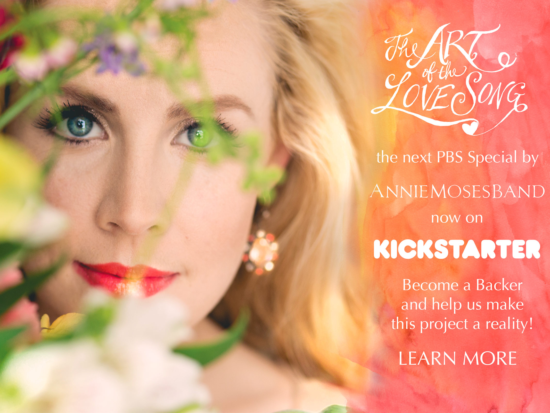 Annie Moses Band is doing a Kickstarter to launch their next PBS special, The Art of the Love Song - click the image above to learn more and to help make this project a reality!