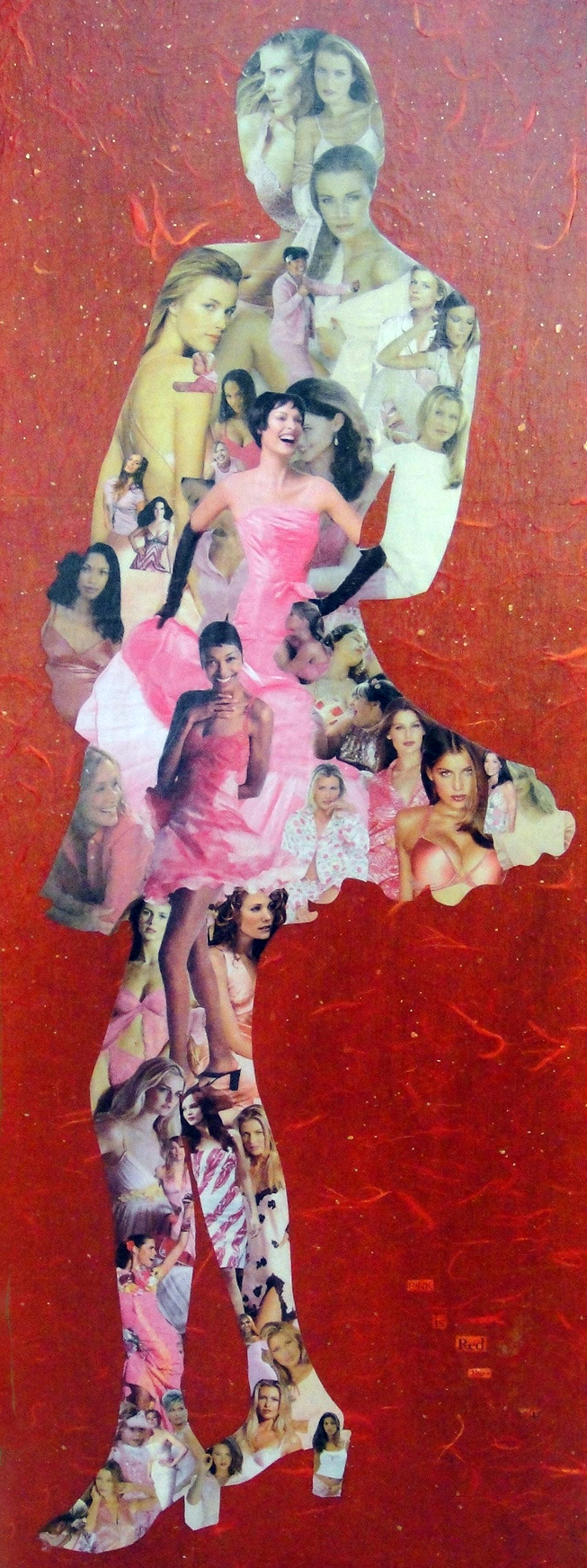 Female Figure Collage Sian Robertson Pink Is Red Thats Very Shy