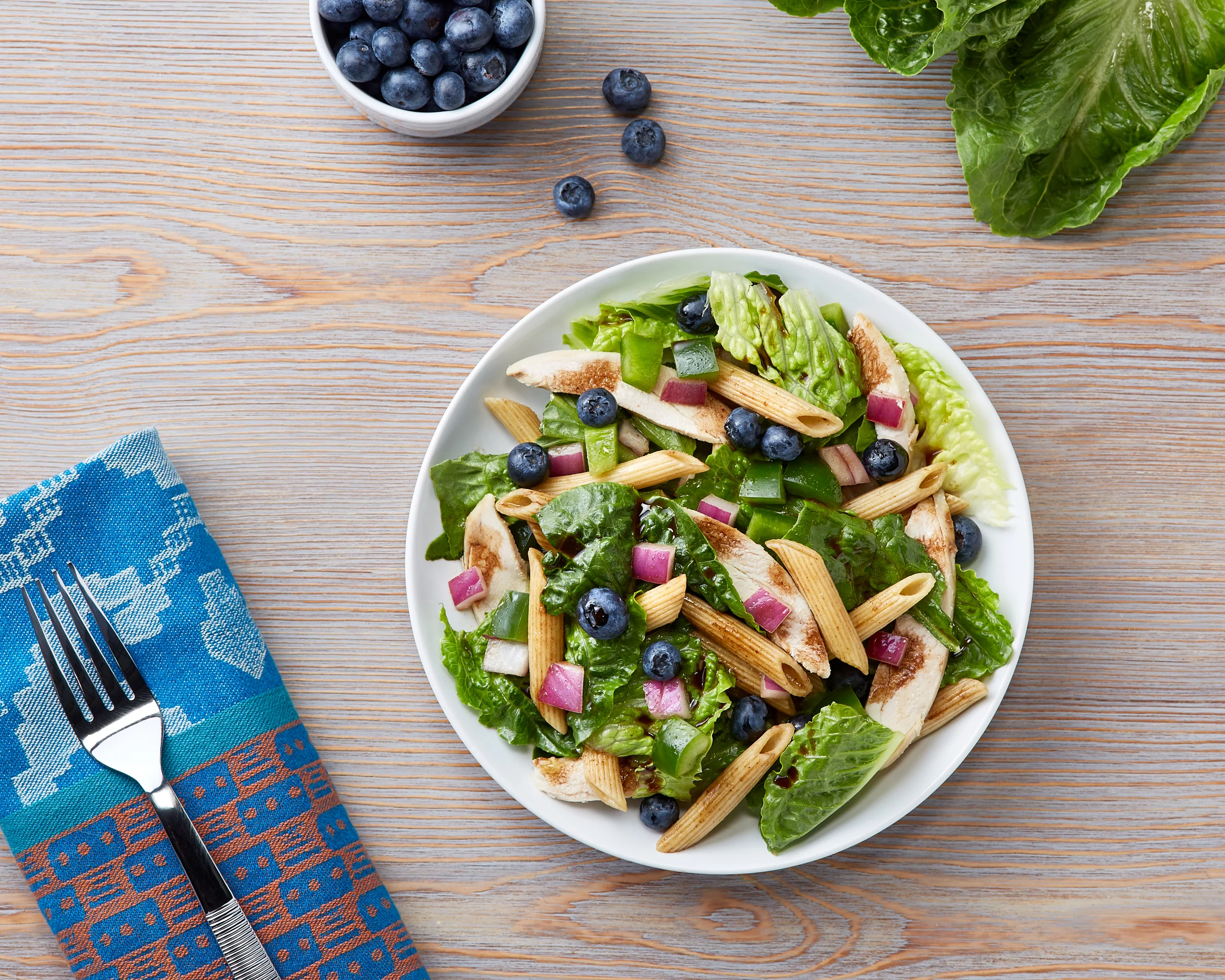 Blueberry Chicken Pasta Salad