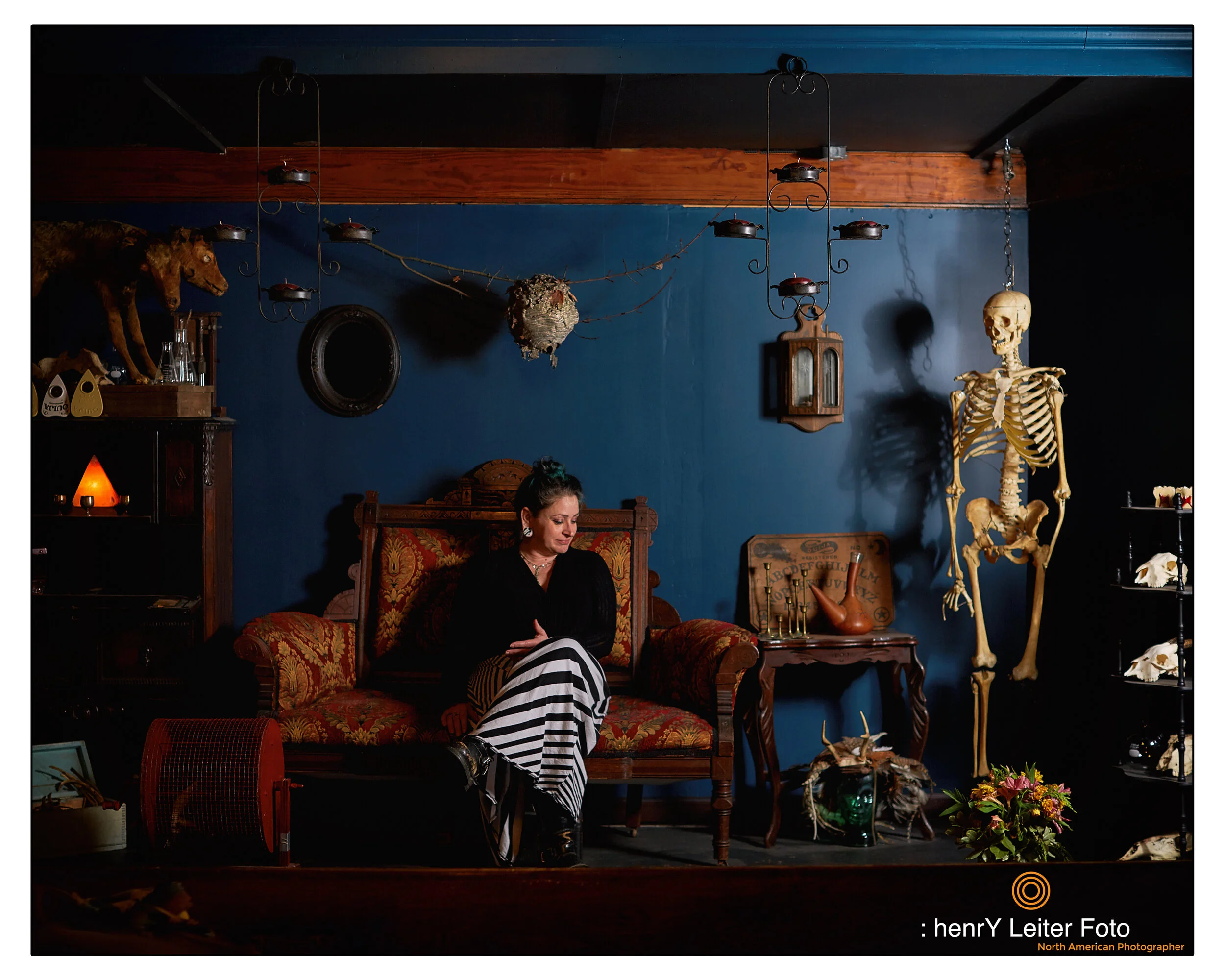 Portrait of the artist Tiffany Boggins at Witch Lab, by photographer henrY Leiter.
