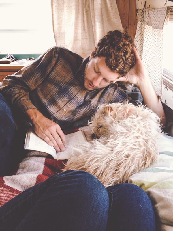 Getting snowed on for three days was a beautiful excuse to hunker down in the trailer and finish The Alchemist. Adam and I have been reading out loud to one another a lot, I recommend it. Right now, we are in the middle of one of my favorite grade school books, A River Runs Through It. 