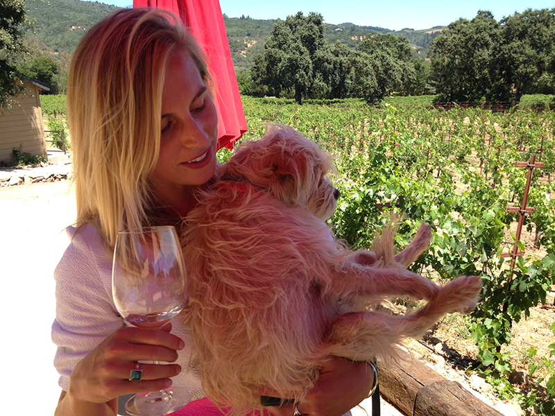 This may be a foreshadow of my parenting skills one day....baby in one hand, wine in the other. 