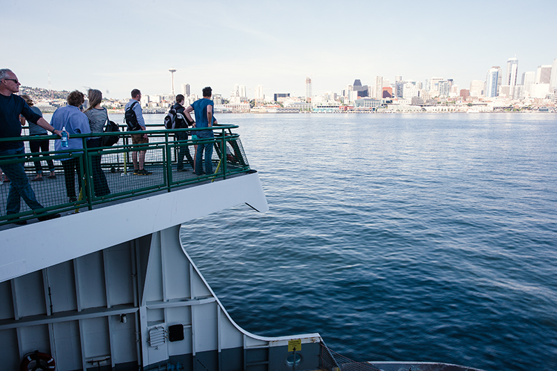 We enjoyed the Island, but the highlight was the $8 ferry ride. It was gorgeous, calm, and kind of romantic. Adam said that if we lived in Seattle he would take me on dates at sunset to ride the ferry back and forth from Bainbridge. I liked that idea. 