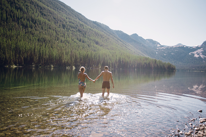 It's not often we get pictures together on this adventure. It was such a special day and we didn't see one human soul at the lake. I asked Adam to set up the camera timer for a shot together. I think we meant to be turned around looking at the camera- the camera had a different idea. 
