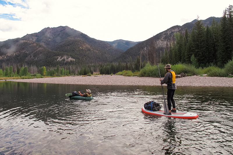 Adam may have been the first person ever to stand up paddle board the South Fork. All the Forest Service dudes were blown away he planned to float over 60 miles on that thing. With wetsuit pants, and his surfing skills, he finished flawlessly. My Dad said he will see people doing it next year now. 