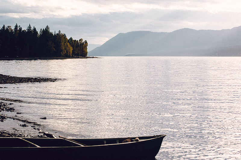 We ended the trip in the park on Lake McDonald with a picnic, canoes and a not so competitive rock skipping competition. 