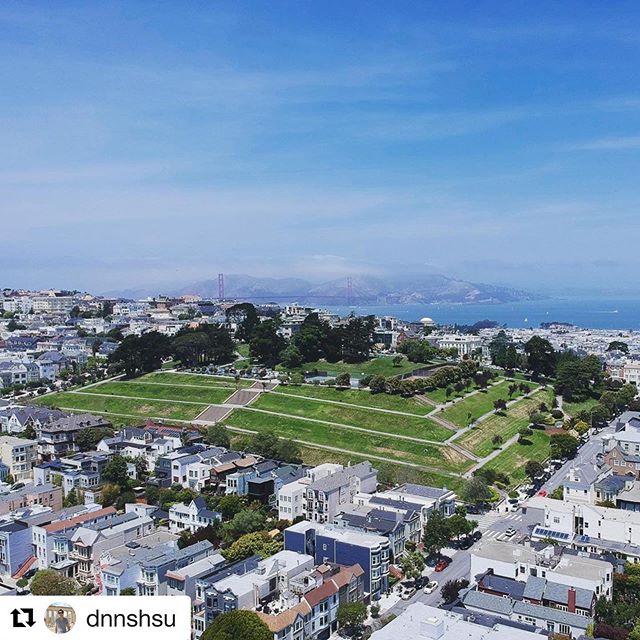 #Repost
70 and sunny followed by wind and fog, typical SF afternoon ☀️ #altaplazapark #lyonstreetsteps #dronestagram