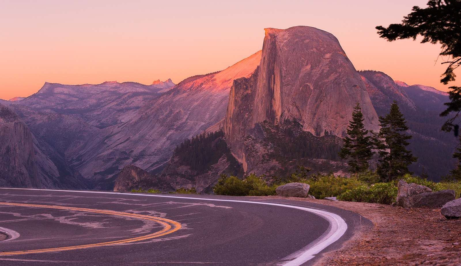 Glacier Point Road Sunset - Yosemite National Park