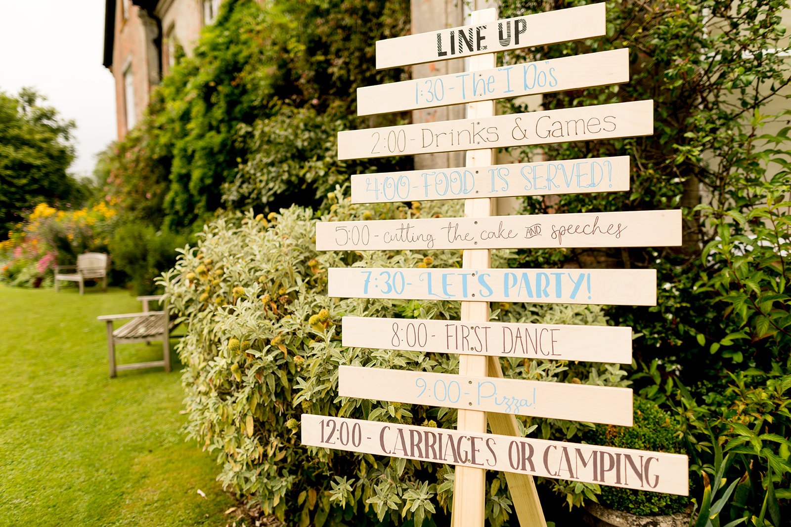 signpost for wedding