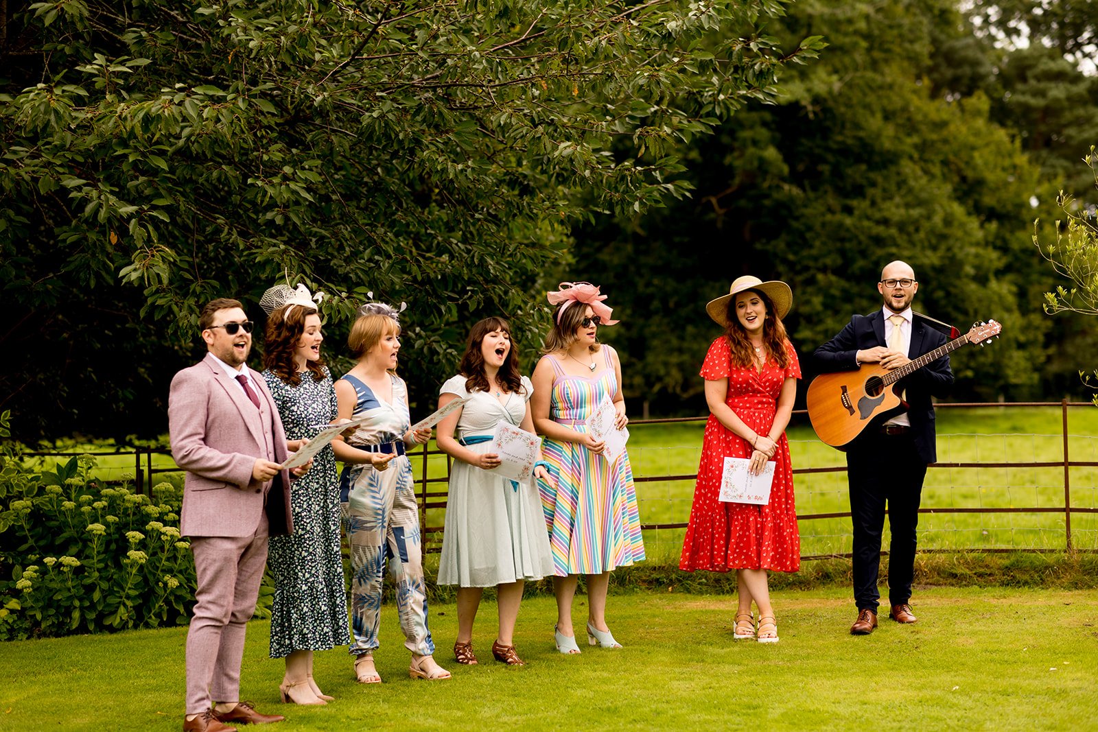 singers during ceremony