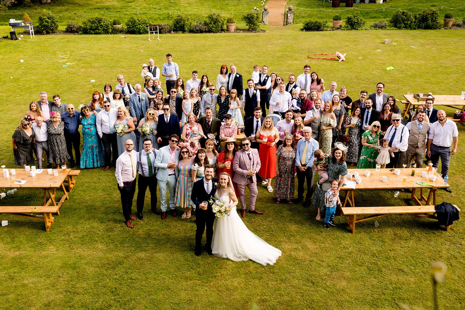 Group shot from upstairs window