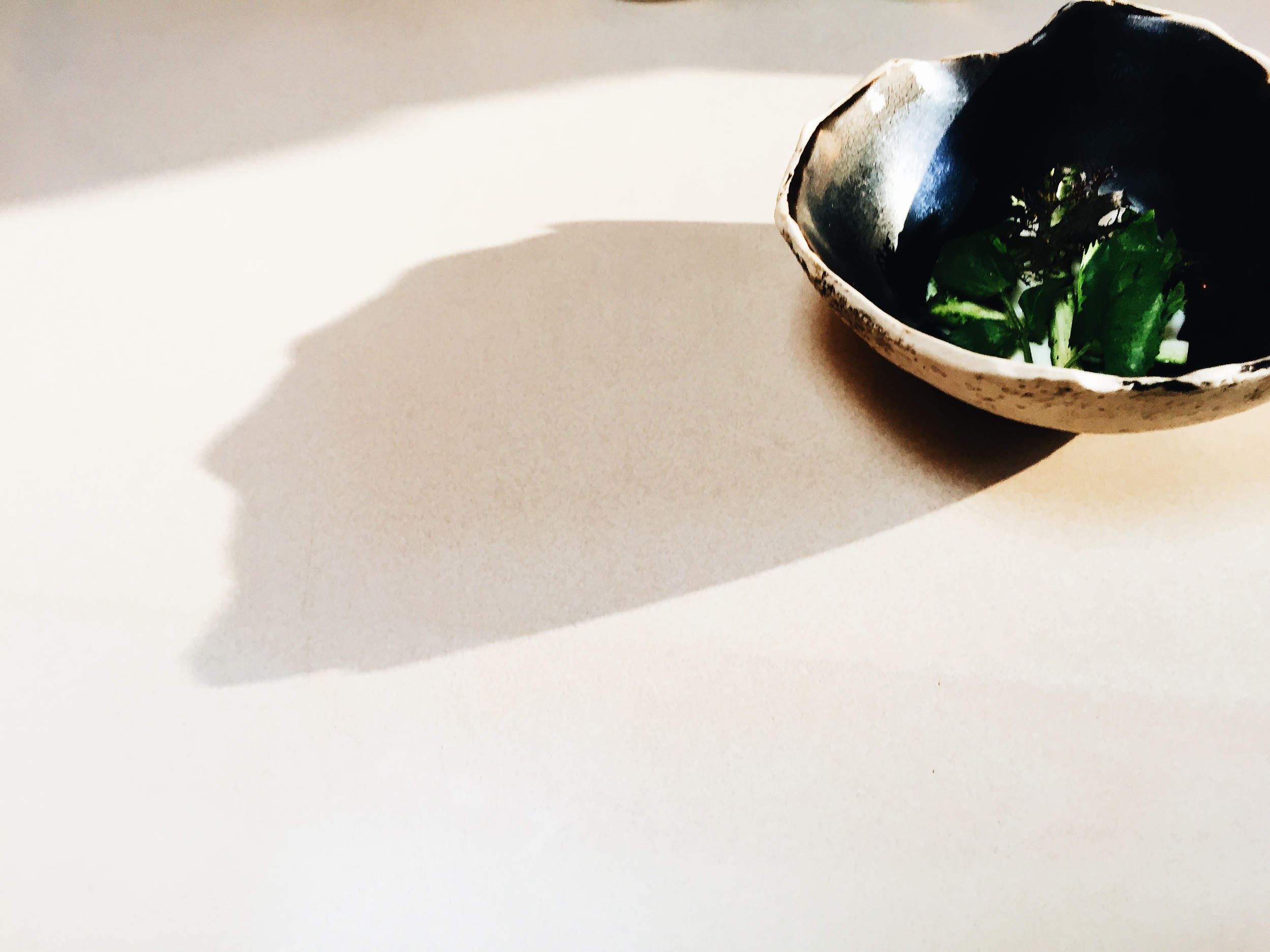 fresh stracciatella with asparagus