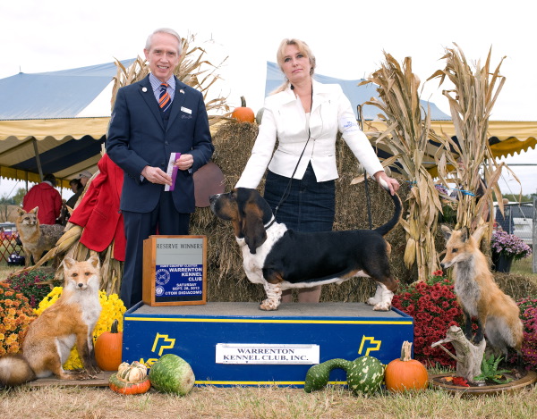 Dark Duke gets reserve winners out of 5 dogs&nbsp;at the Warrenton Kennel Club in Millwood, Va 