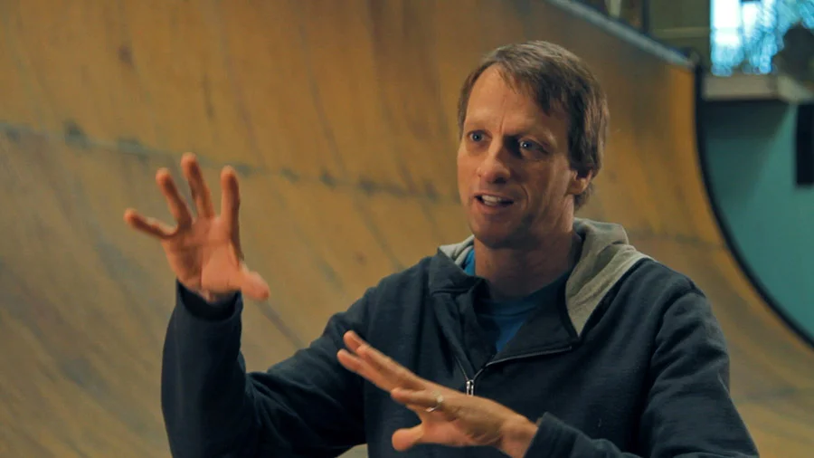 Tony Hawk being interviewed for Hill Street.