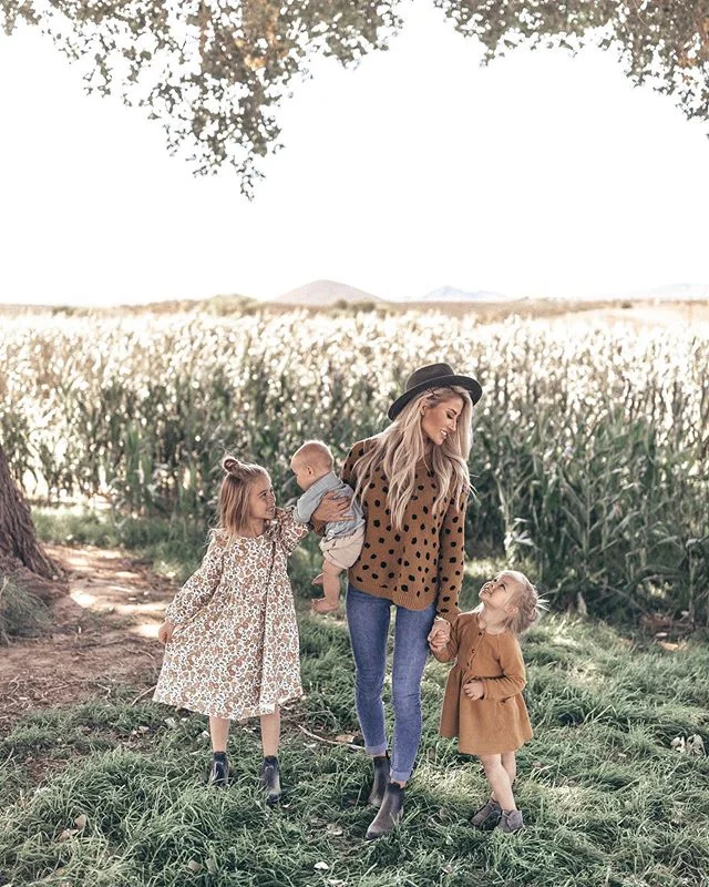 Our first pumpkin patch as a family of 5! 🎃