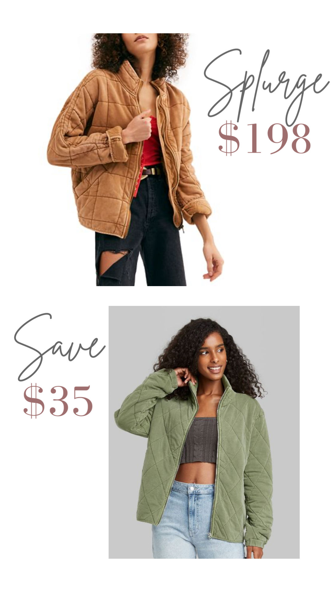 FREE PEOPLE DOLMAN QUILTED JACKET DUPE