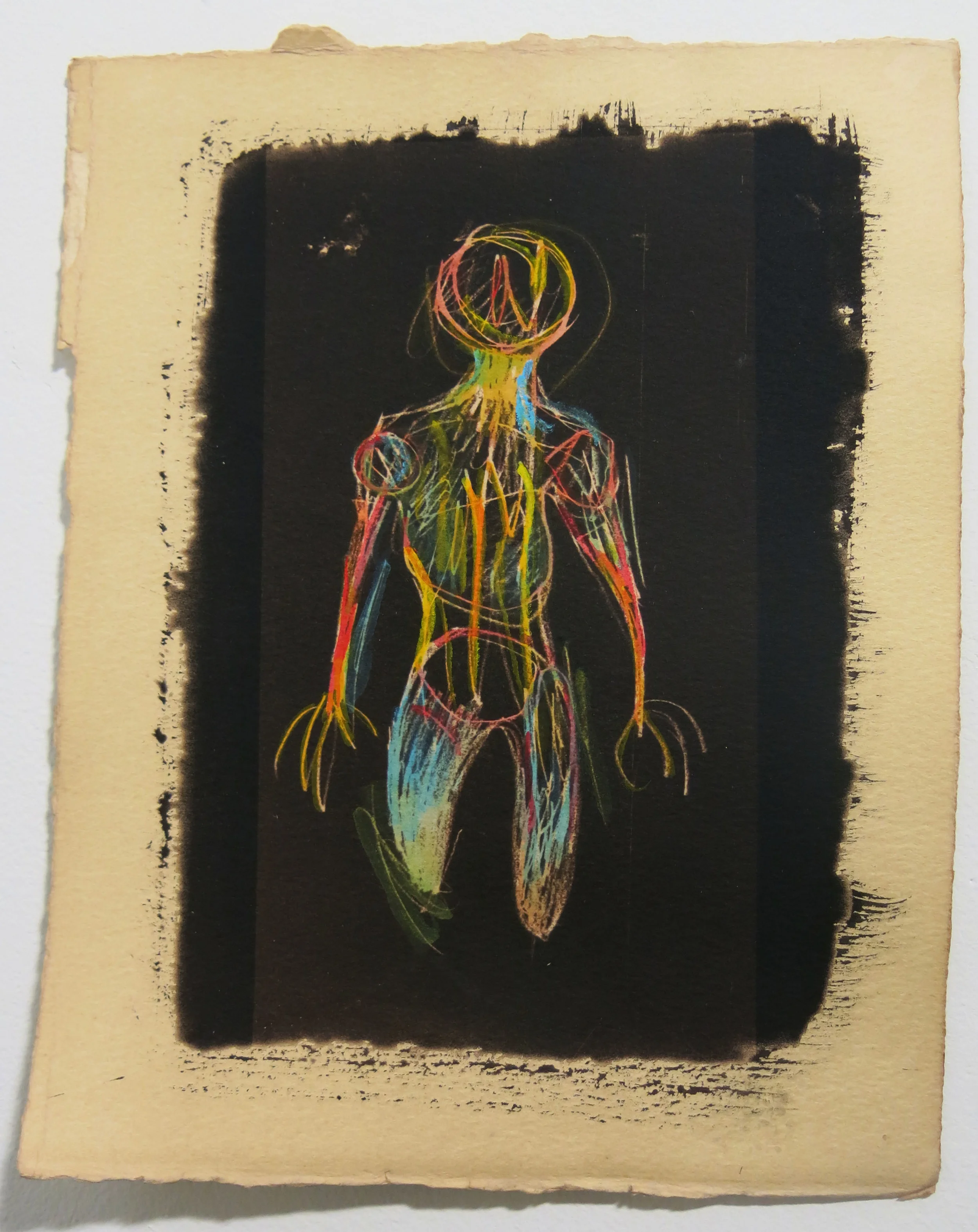   Toned Cyanotypes on Water Color paper with Gouache  