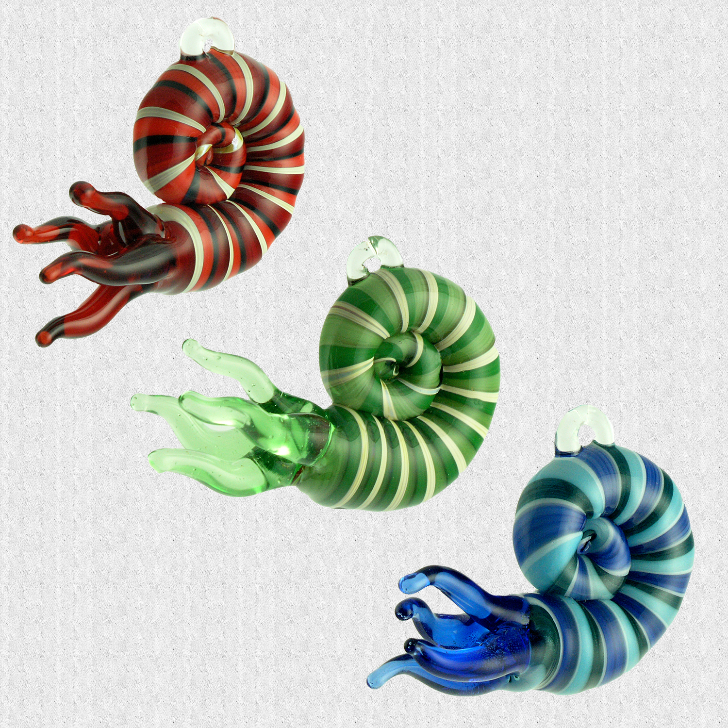 flamework glass nautilus hanging ornaments & suncatchers