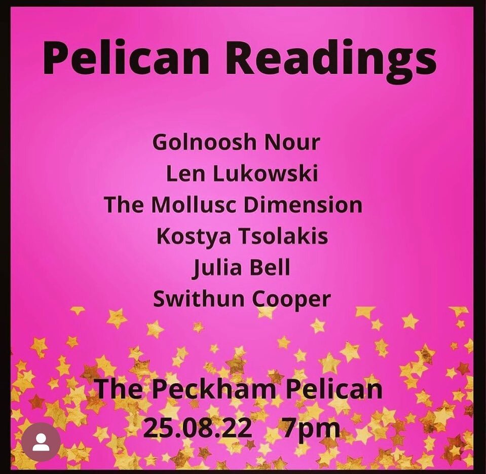 Thursday! Honoured to be reading @leonardlukowski &lsquo;s launch - I&rsquo;ll be reading from Hymnal soon coming out with @parthian_books