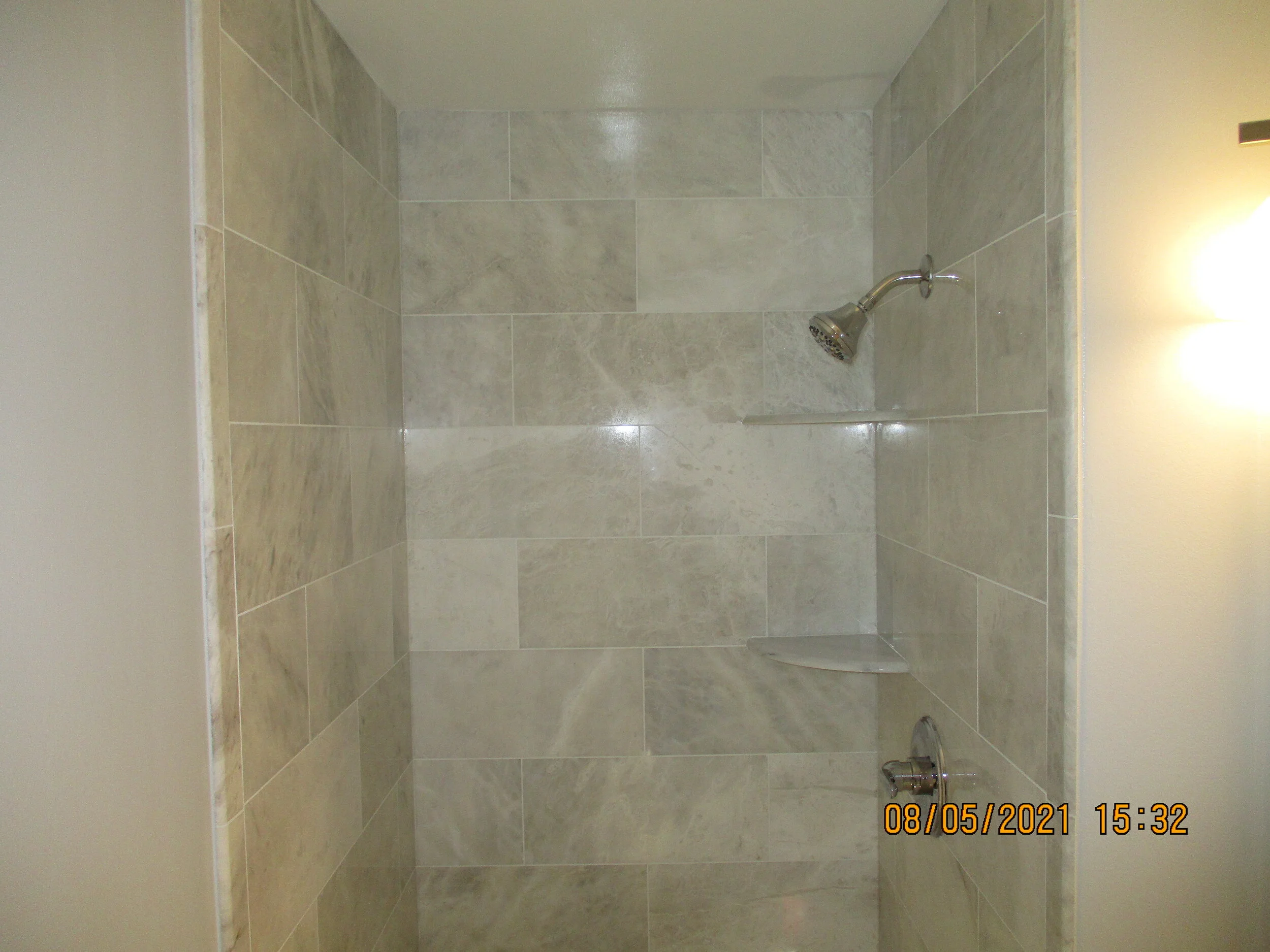 New marble shower wall tile