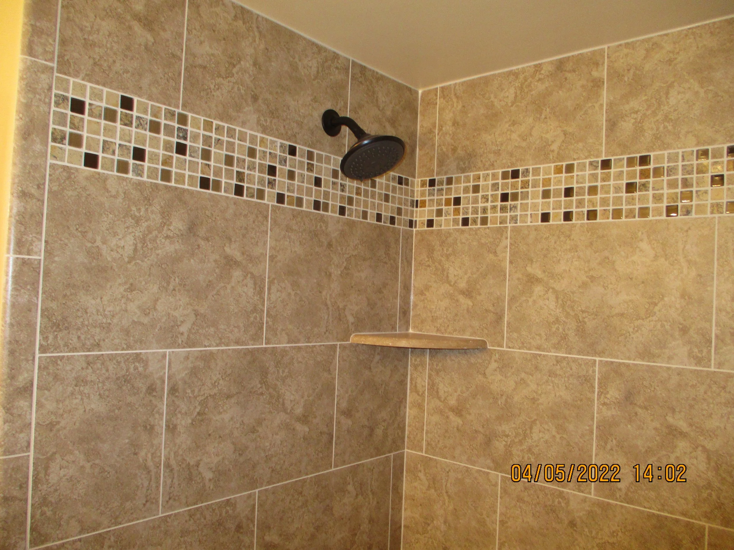 After: New wall tile and deco tile