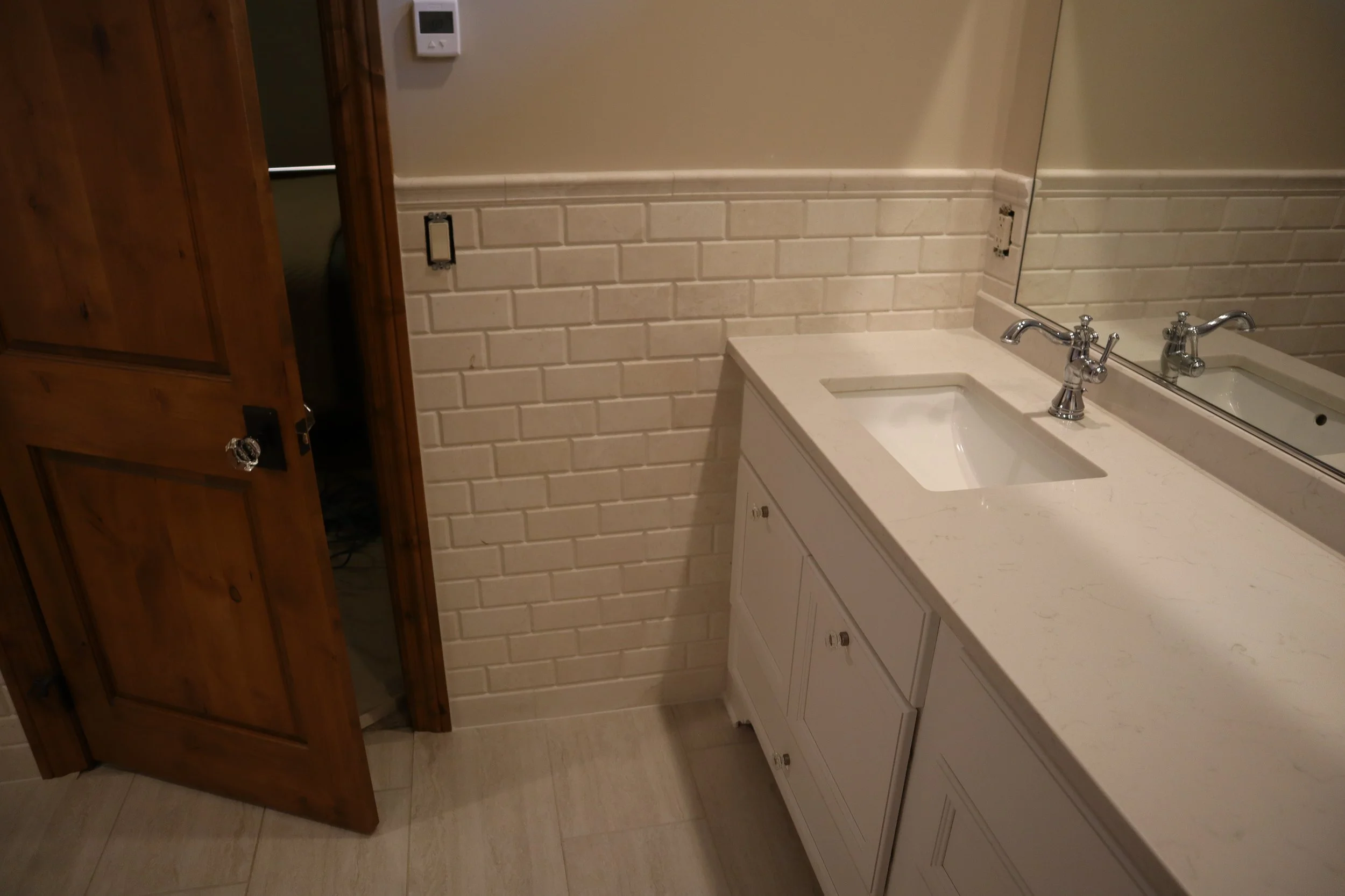 New: Marble from Turkey (Wall tile) and porcelain floor/shower wall tile