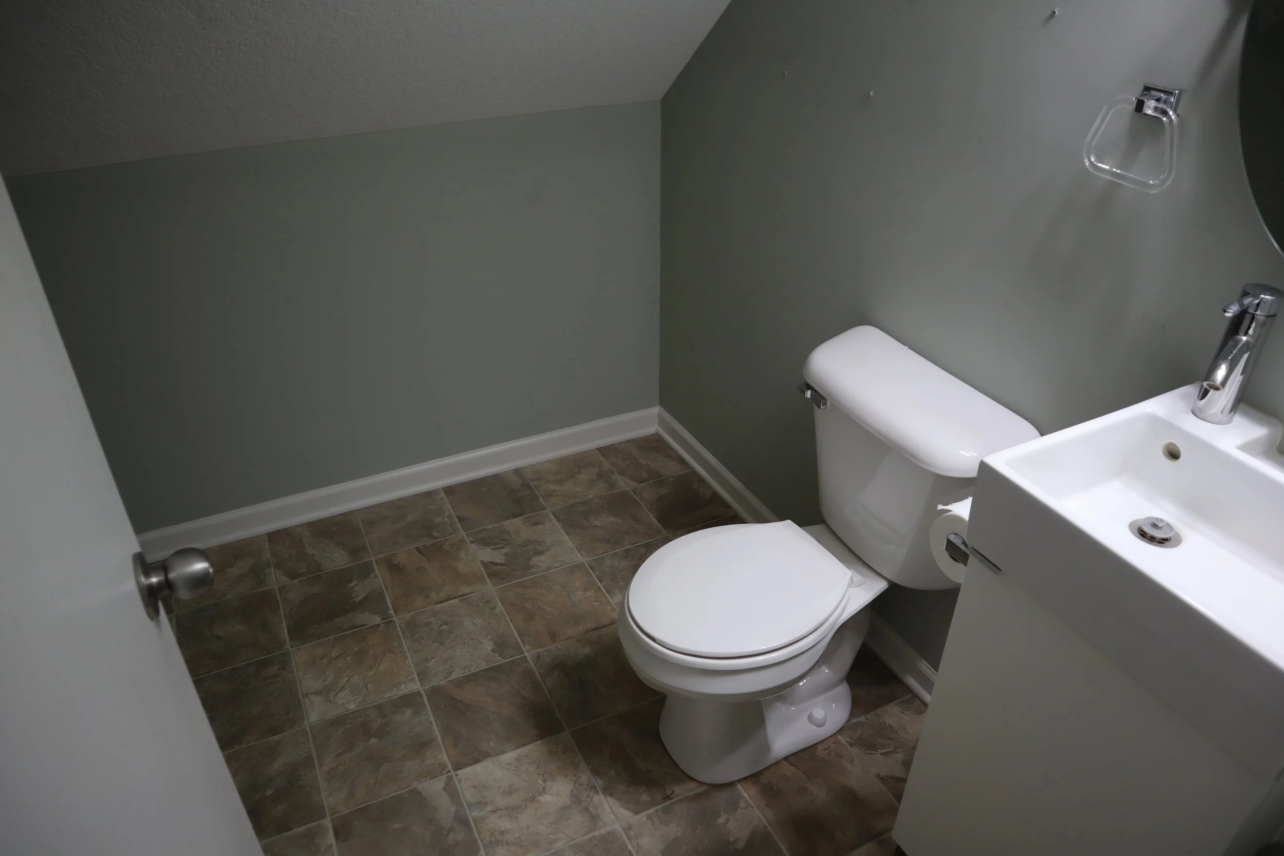 Before-1990's style toilet and vanity