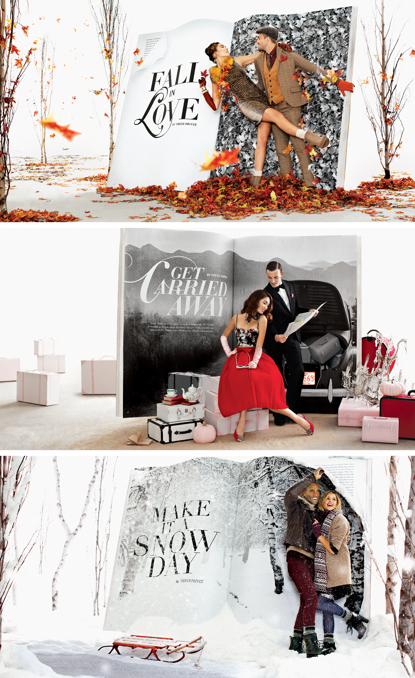 Vente-Privée with American Express seasonal homepages