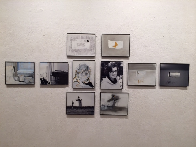 painting/photography series. digital prints, acrylic paint, charcoal, ink. each panel is 8"x10". 2013.