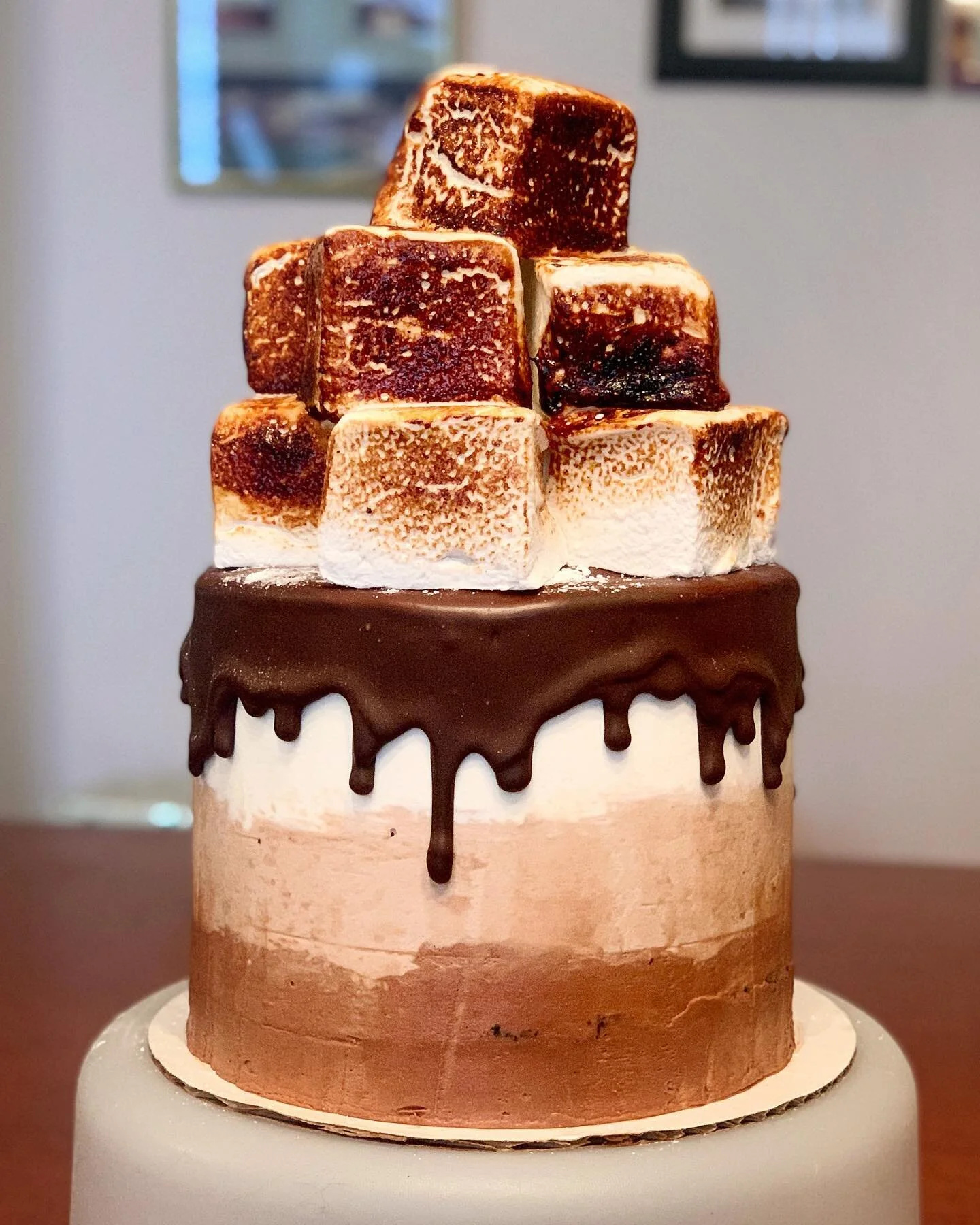 Hot Chocolate Cake #2 ☕️🎄☃️
Topped with a dark chocolate drip and toasted homemade marshmallows. 👌🏼
.
.
.
#marshmallows #cake #holidaybaking #christmascake #hotchocolate #hotchocolatecake #hotcocoa