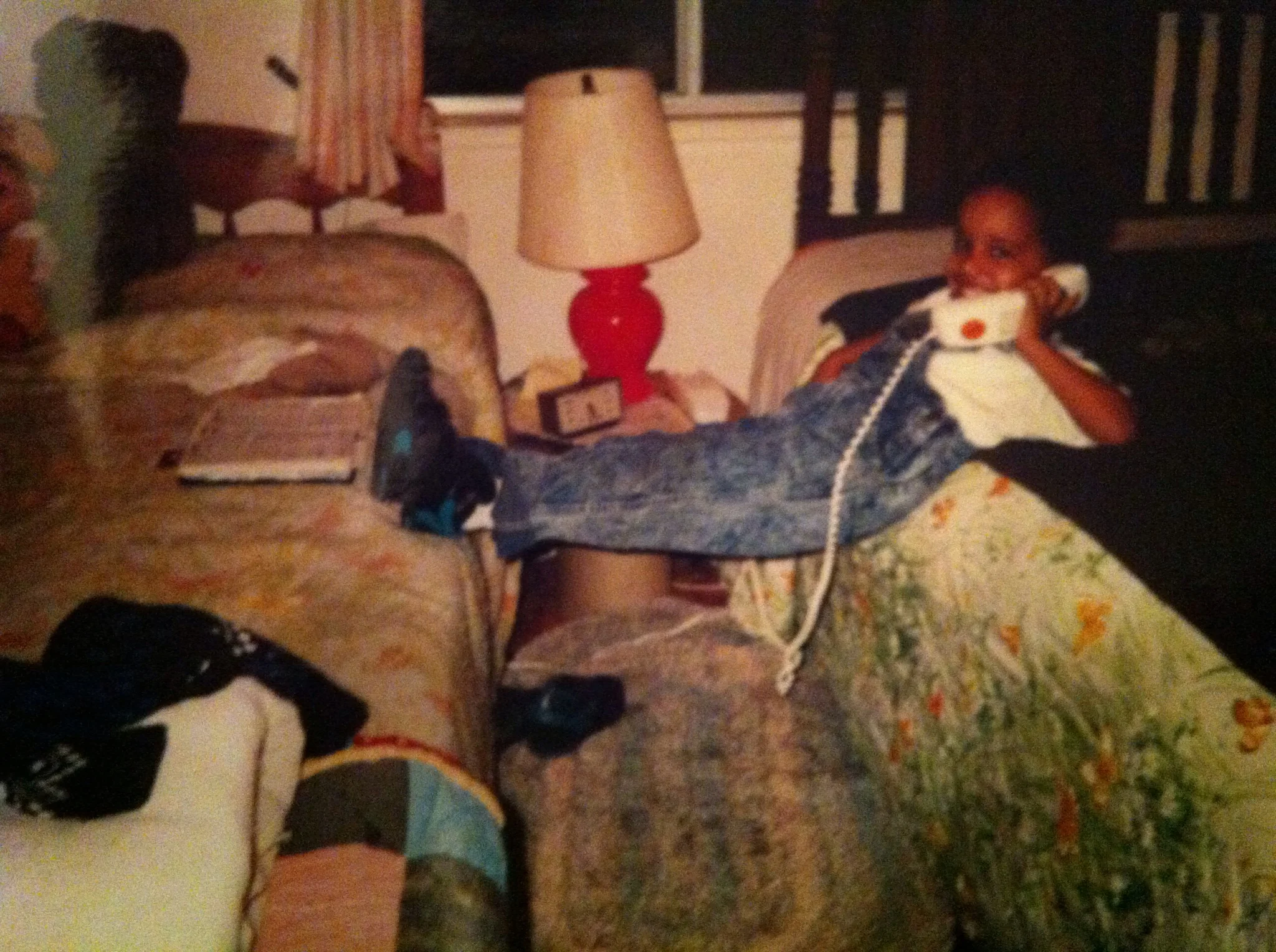 Overalls and a phone with a cord? That's right! Welcome to the beginning 
