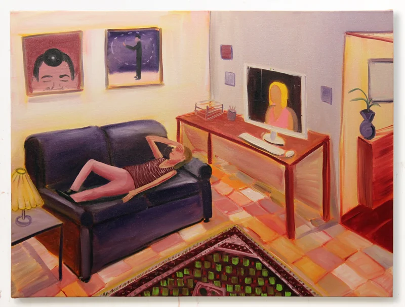 Skype Analysis , 2013, Oil on canvas, 30” x 40”